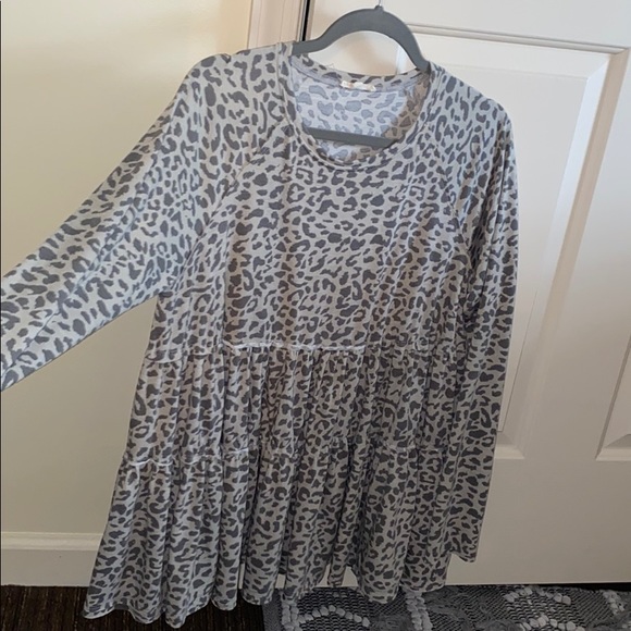leopard babydoll long sleeve - Picture 2 of 7